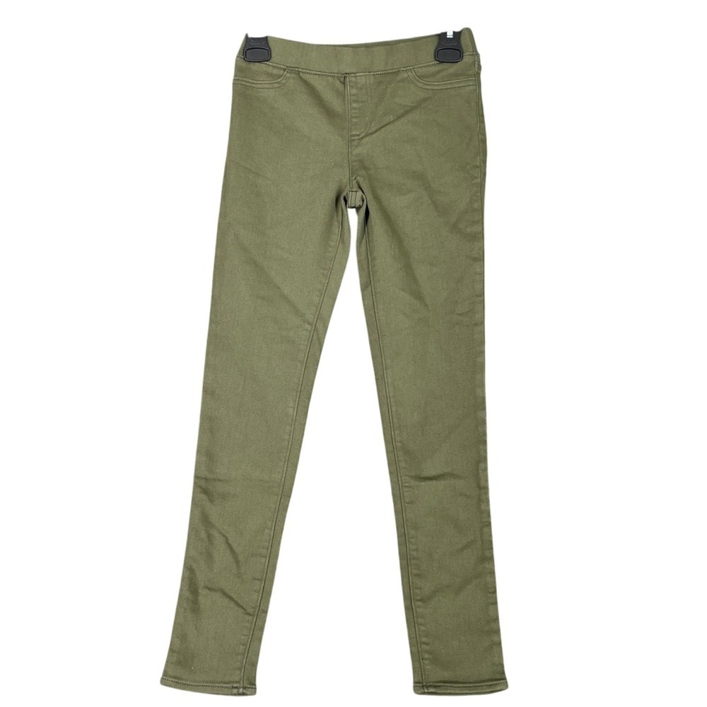Lands End Girls Jeggings Size 12 Olive Green Pants Pull On Style Casual School